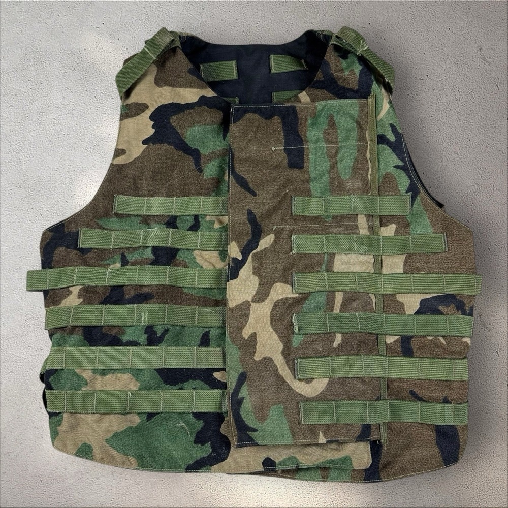 Interceptor Base Vest Size L Without Soft Panels BDU Woodland Camo‎ Point Blank